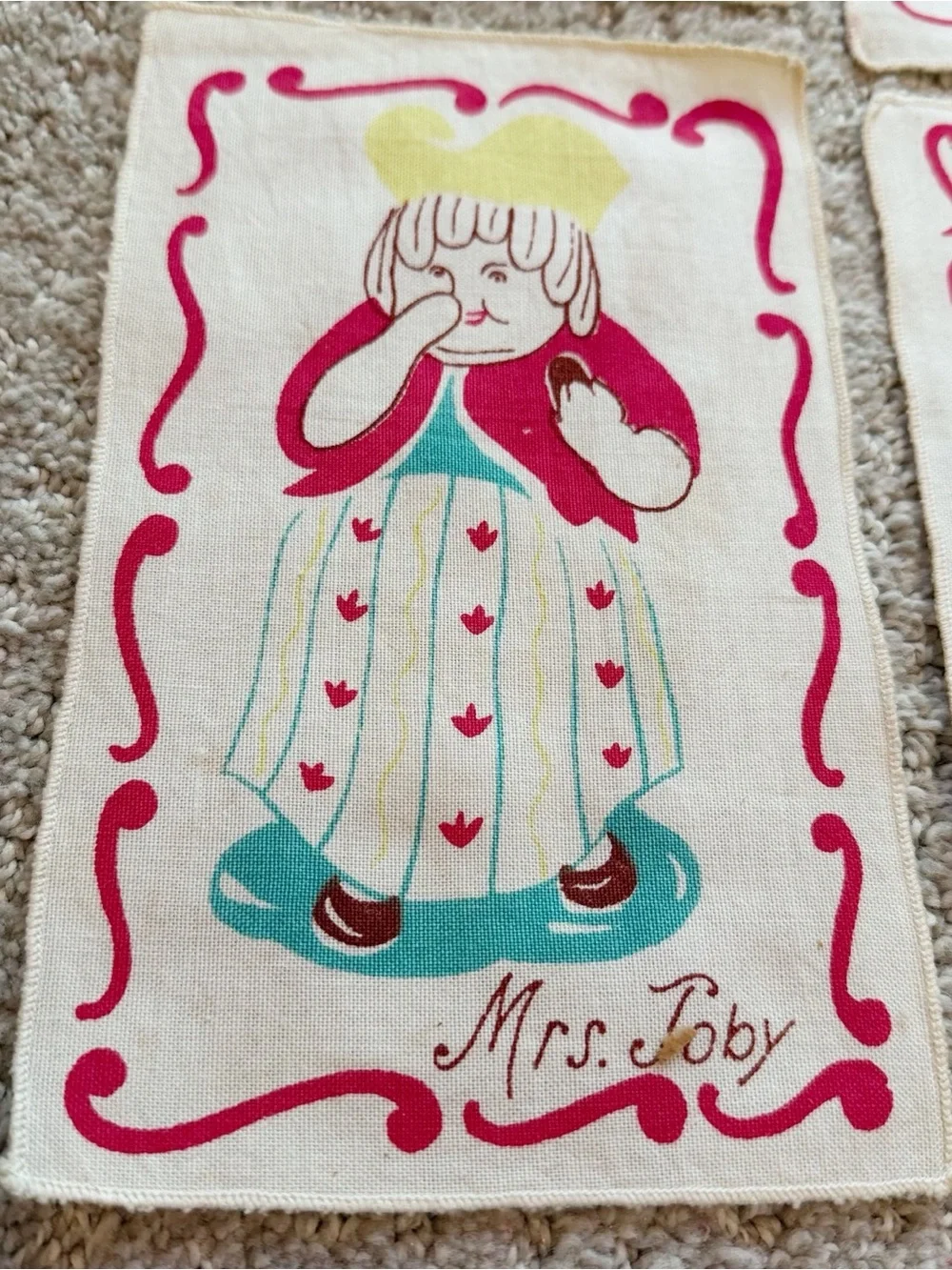 1950s Toby Mug COCKTAIL NAPKINS COASTERS Barware Colonial English Tavern Pub 6x